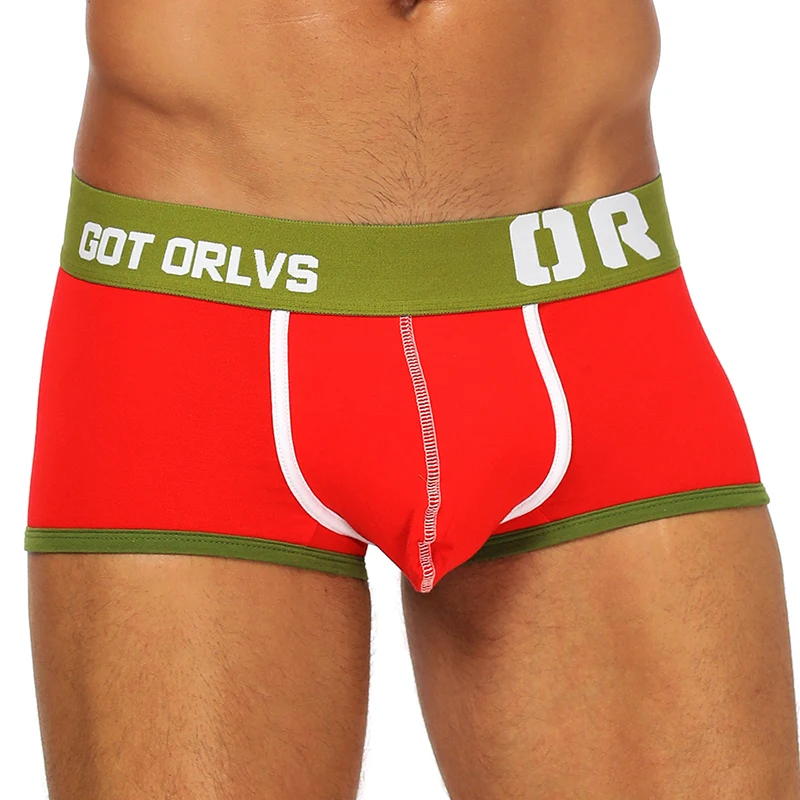 ORLVS сексуальные мужские трусы боксеры s Cuecas Boxershorts Мужское нижнее белье плавки Homme