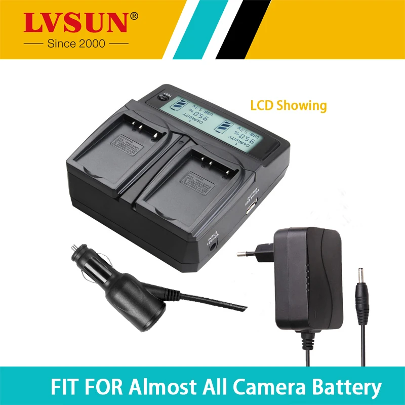 

LVSUN Universal DC & Car Camera Battery Charger for LP-E12 Battery For Canon EOS M EOS 100D Kiss X7 Rebel SL1 LPE12 Camera