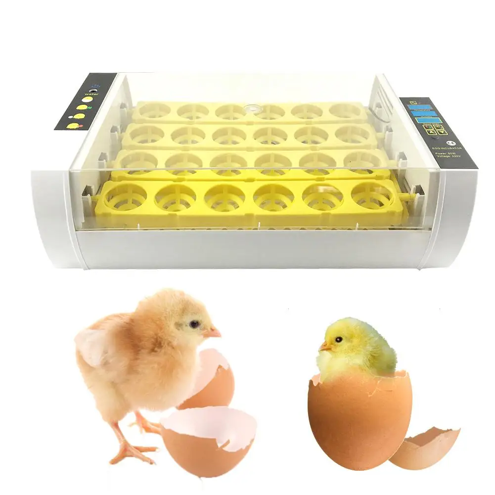 

24Pcs Egg Incubator Hatcher 60W Digital Temperature Hatchery Machine For Hatching Chickens Ducks Geese 110V/ 220V EU/US/UK