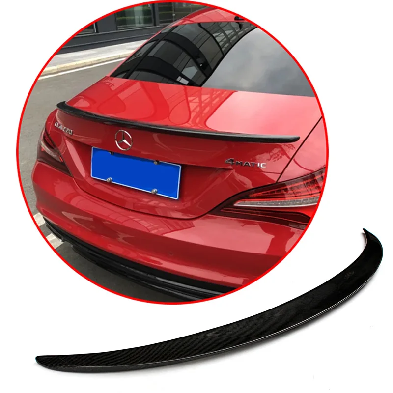 Декоративный спойлер для Mercedes Benz CLA W117 из АБС пластика углеродного волокна заднее