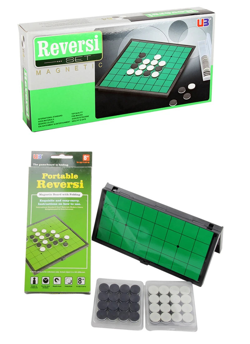 Запуск Магнитный Портативный флип шахматы и складные Reversi Отелло доска