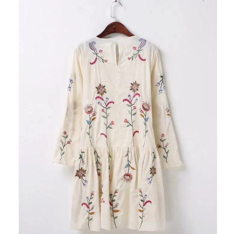 Платье с цветочной вышивкой для беременных повседневное белое платье из хлопка