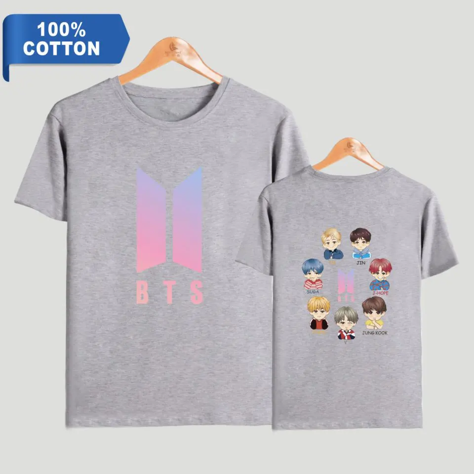 LUCKYFRIDAYF BTS 2018 girls summer t-shirts tees t-shirt Cotton printing men women loose t shirts | Мужская одежда