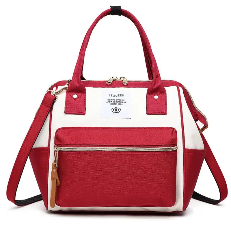 Nappy Bag Fashion Mummy Maternity Nappy sling Bag Large Capacity Baby Travel Backpack Designer Nursing Bag for Baby Care - Цвет: Lwred