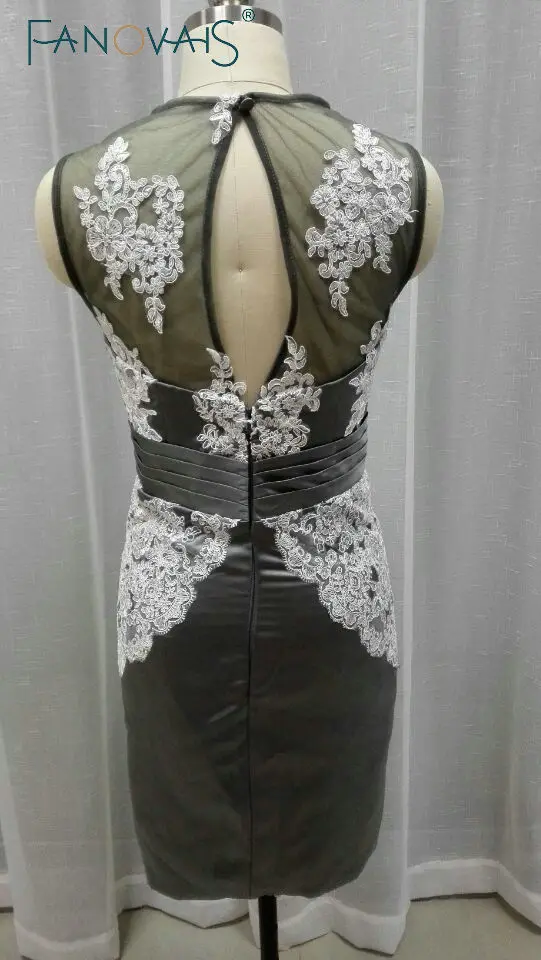 Серебристо серые платья для матери невесты с куртками половинные рукава длина до