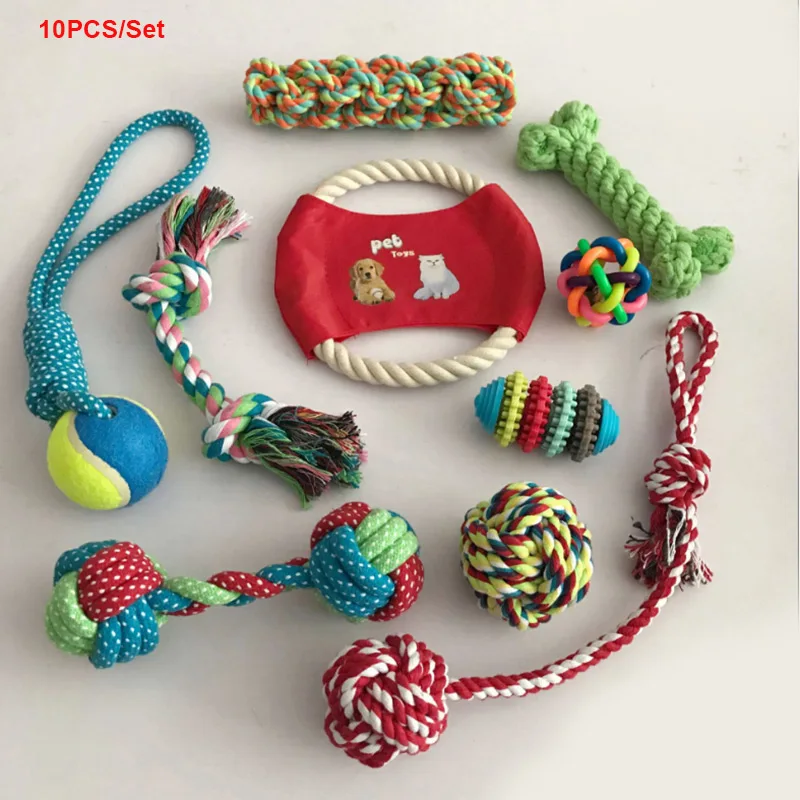 1 Set 1 комплект собака, щенок, домашние животные веревка для жевания шар плетеный узел игрушки собаки интерактивные игрушки Плетеный Кость Веревка Забавный инструмент высокое качество - Цвет: 1 Set