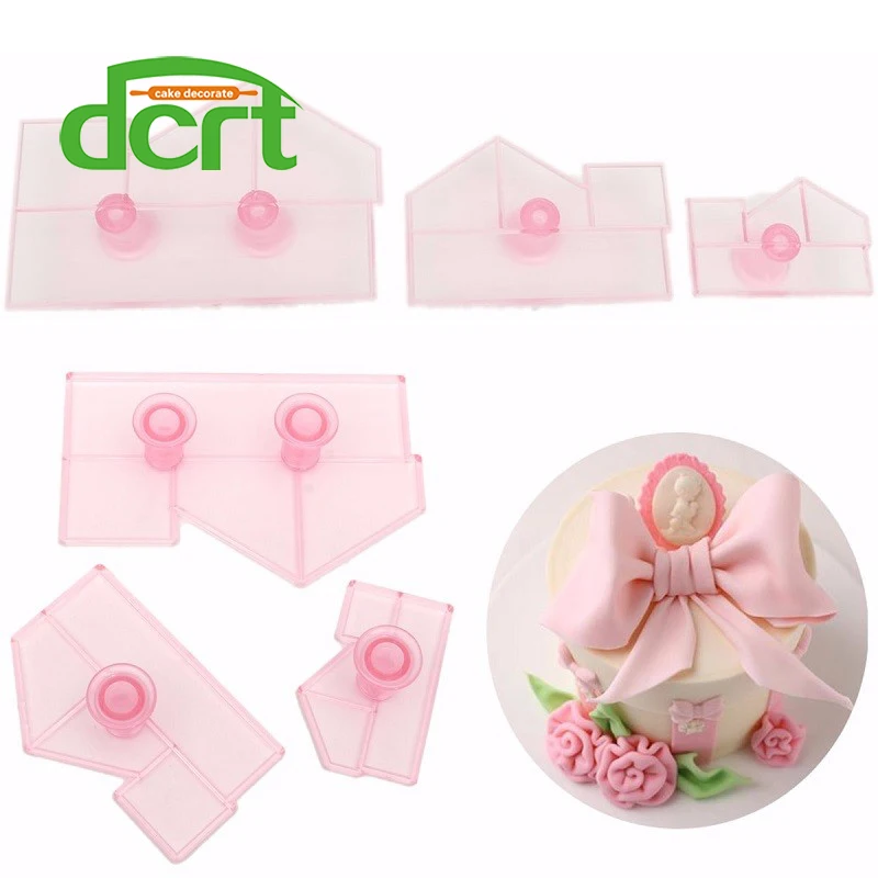 3 шт. бант для печенья резак торта пластиковый пресс тиснение Декор глазурь формы