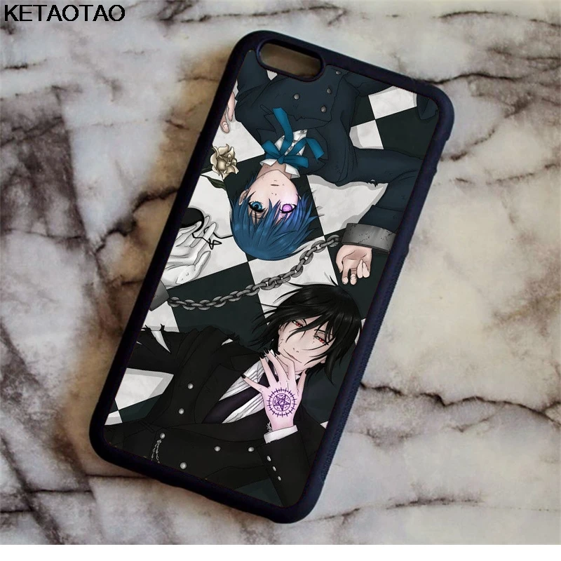 KETAOTAO Аниме Черный Дворецкий Kuroshitsuji телефонные чехлы для iPhone 4S 5C 5S 6S 7 8 Plus X Samsung