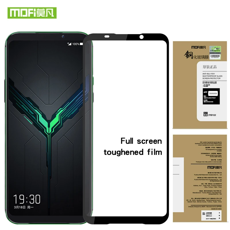 

Закаленное стекло MOFi для XIAOMI Black Shark2, оригинальная Защита экрана для XIAOMI Black Shark 2, полное покрытие, защитная пленка