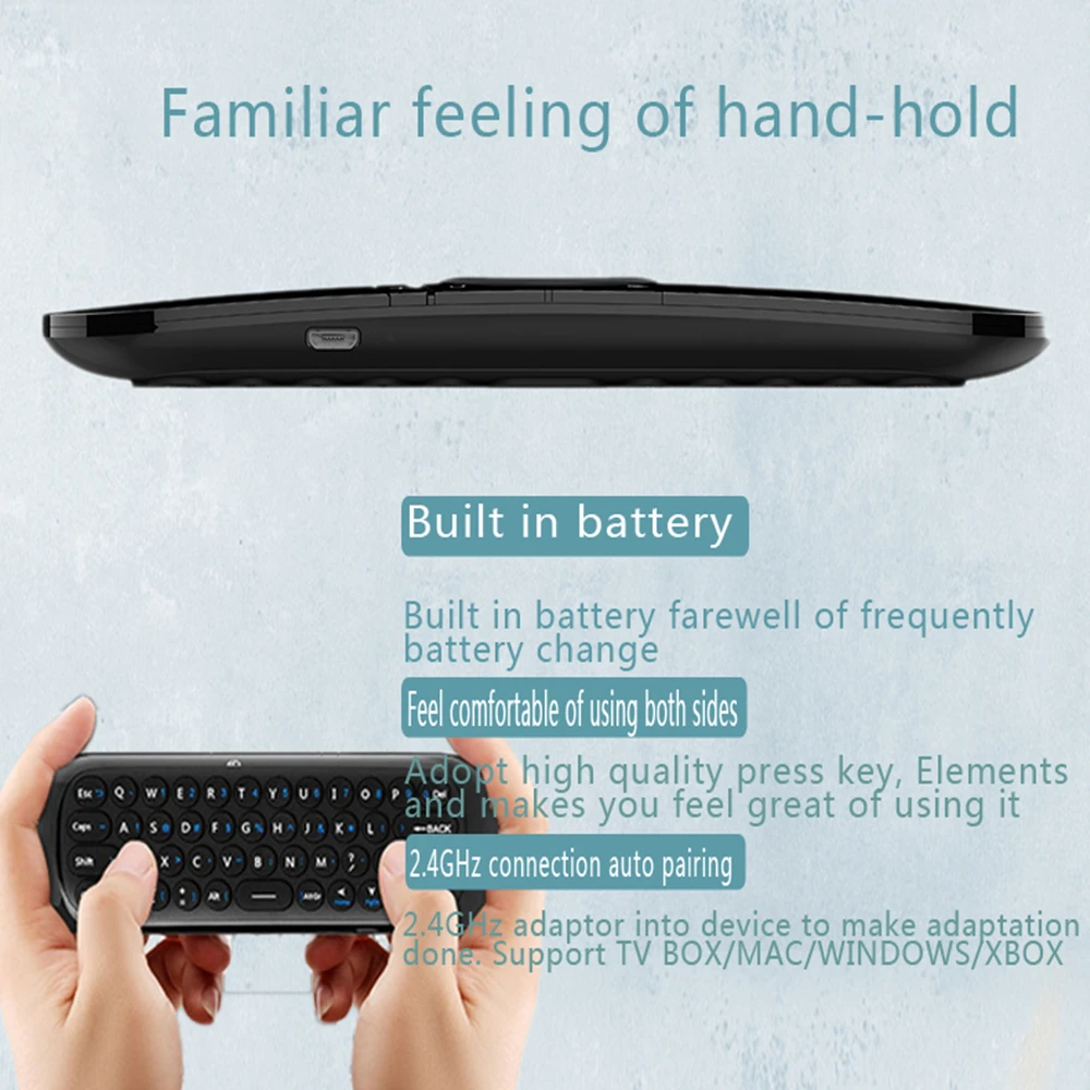 Беспроводная клавиатура с дистанционным управлением W1, 2,4G, Fly Air mouse, перезаряжаемый гироскоп, мини пульт дистанционного управления для Android Tv Box, мини-ПК Tv PK MX3