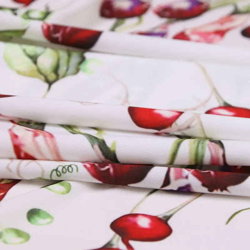 Spring summer small fresh garlic radish print fabric handmade cloth DIY holiday dress long skirt vertical feel cloth. | Дом и сад