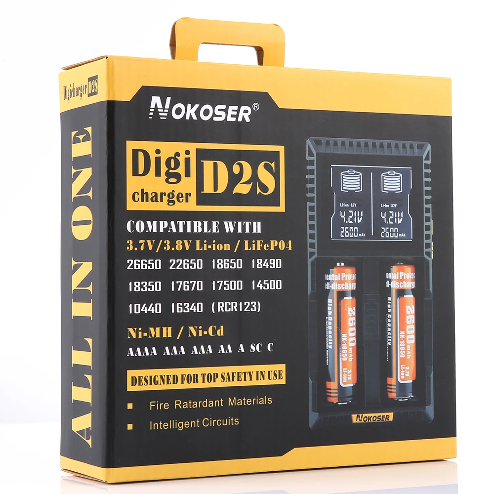 100% Оригинальные nokoser D2S Digi Зарядное устройство ЖК дисплей интеллектуальная схема