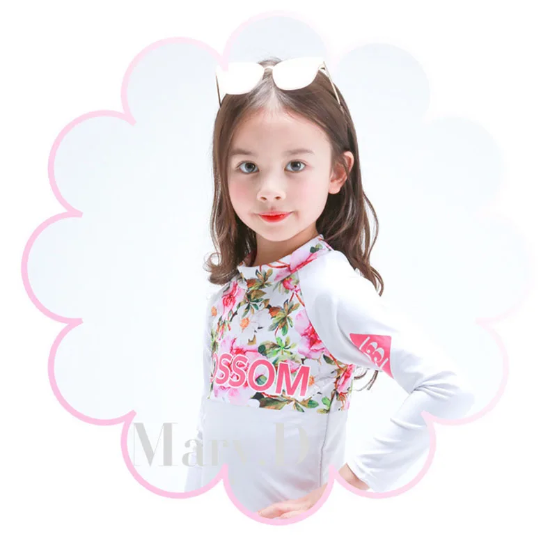 Sunny eva baby girl rash guard Long sleeve swimsuit A whole bathing suit with sleeves swimwear Long-sleeved | Спорт и развлечения