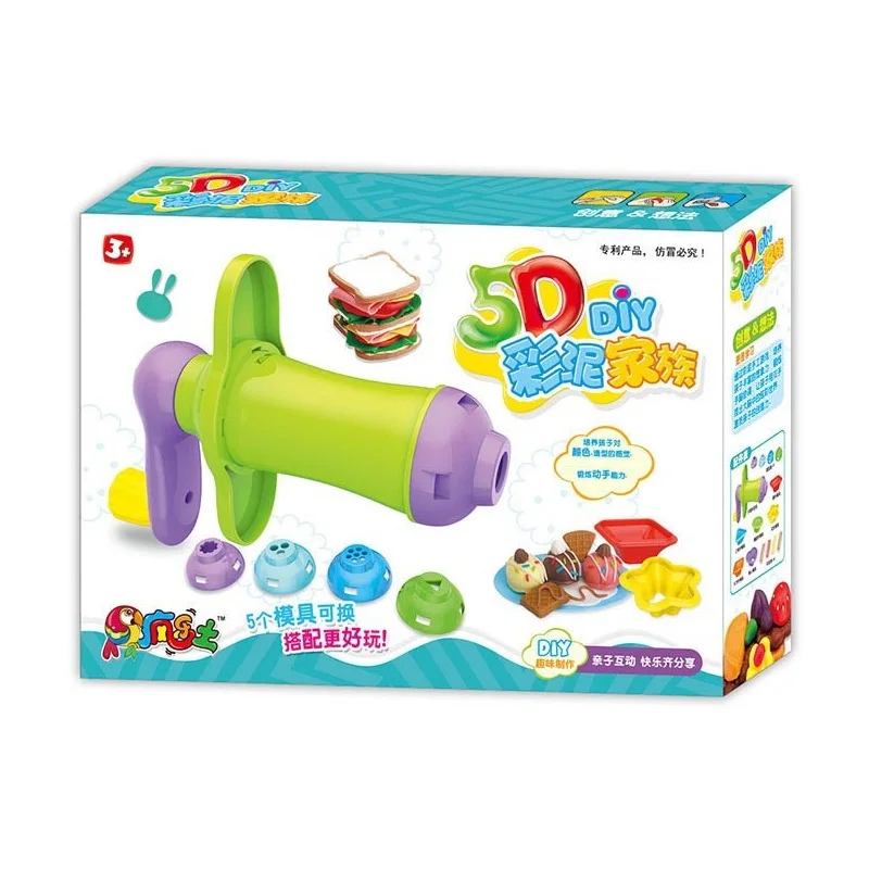 3D цветная глина форма для дома игра приготовление пластилина моделирование