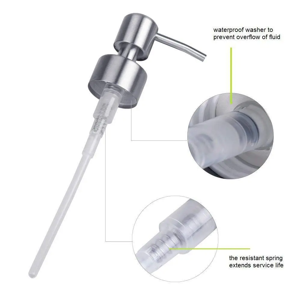 

SHGO-Soap and lotion dispensers 350 ML Stainless Steel Spring Foam Pump (shower gel, cream, shampoo, mousse, oil)