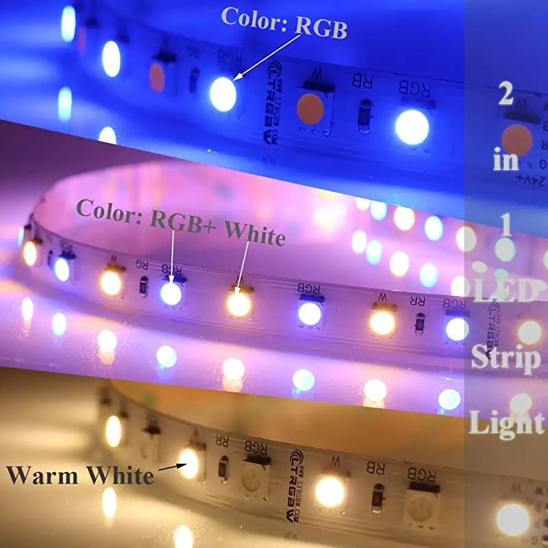 WASEDA 5050 SMD 24В не Водонепроницаемая RGBWW Светодиодная лента освещение 5 м 360