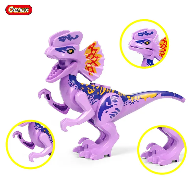 Новинка Oenux 8 шт. строительный блок динозавра Юрского периода Stygimoloch Indoraptor carnotaureus T