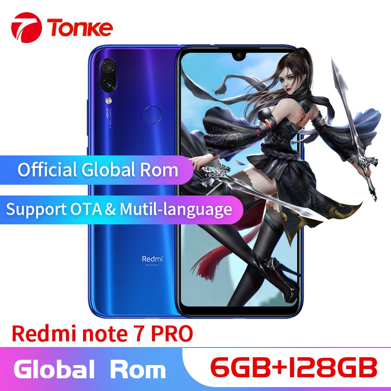 Разблокированная глобальная Rom Xiaomi Redmi Note 7 Pro 6 ГБ ОЗУ 128 Гб ПЗУ Восьмиядерный