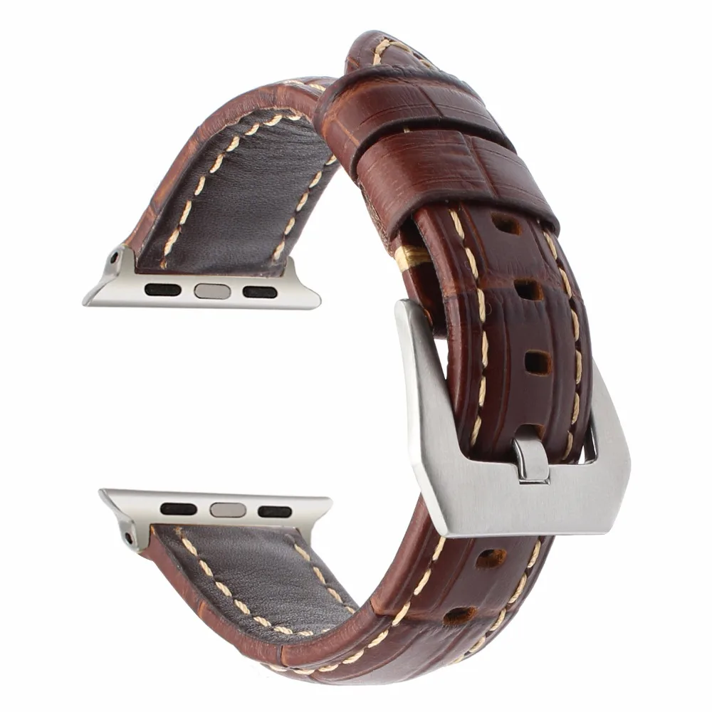 Ремешок итальянский из натуральной телячьей кожи для iWatch Apple Watch 38 мм 42 Series 1 2 3