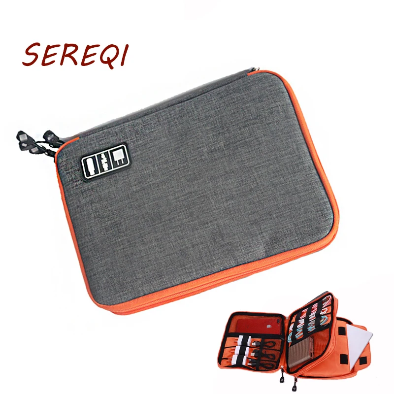 

Travel Accessories Organizer Double Layer Case Waterproof Portable Cable Bag Multifunctional Travel Hard Earphone Storage Bag