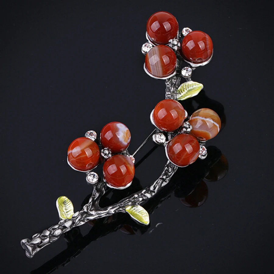 

Vintage Red Flower Large Brooches for Women Fashion Exquisite Multicolor Simulated Pearl Brooch Pins Charm Jewelry Broche XZ167