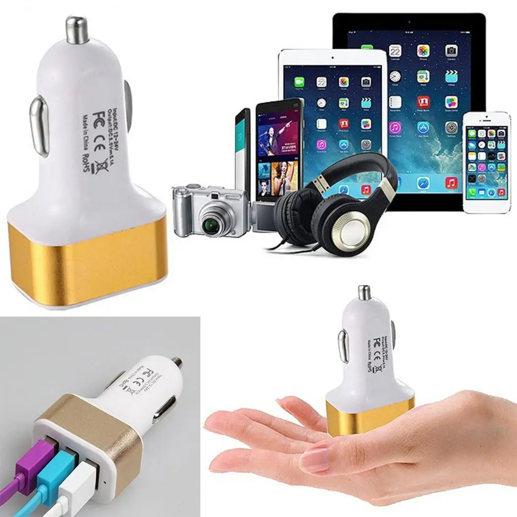 3 USB порты для мобильных телефонов автомобиля 30g зарядное устройство