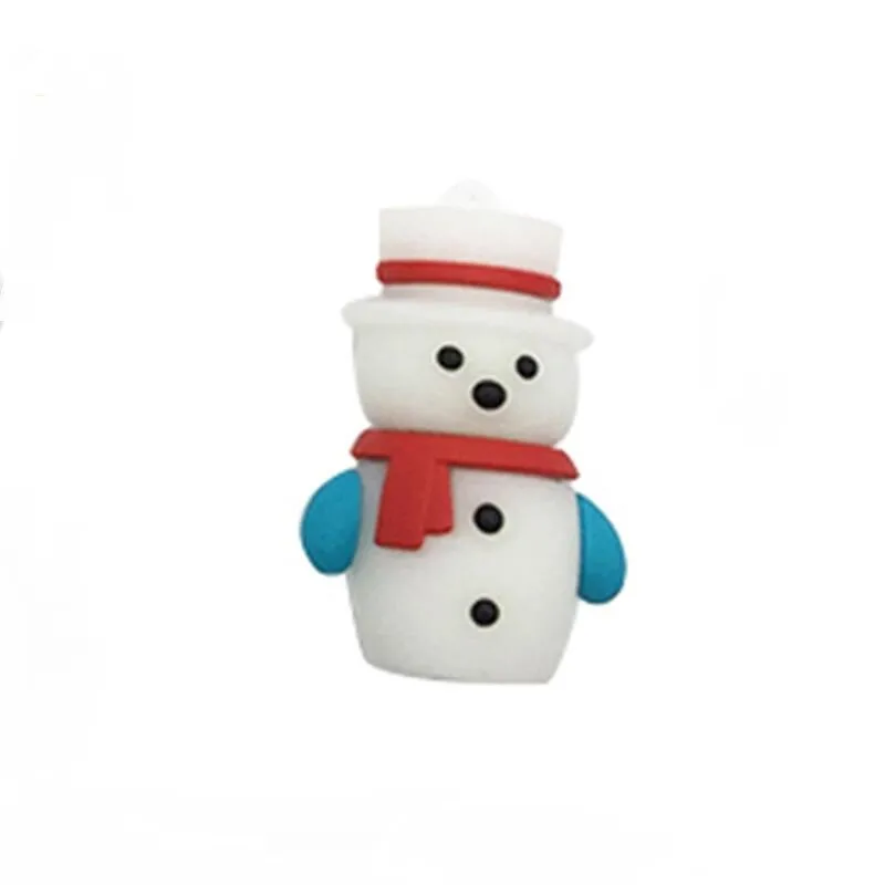 11 USB флеш-накопитель 128 ГБ мультяшный usb-кабель с Санта-Клаусом 2,0 4 ГБ 8 ГБ 16 ГБ 32 ГБ 64 ГБ Рождественская серия Флешка карта памяти, Флеш накопитель в подарок - Цвет: 11