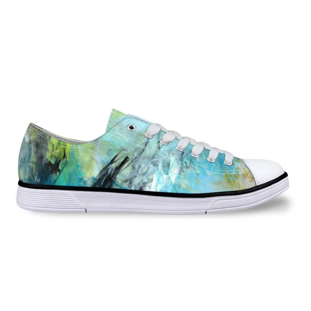 WHEREISART/Мужская обувь Повседневная модные синие кроссовки с рисунком низкие