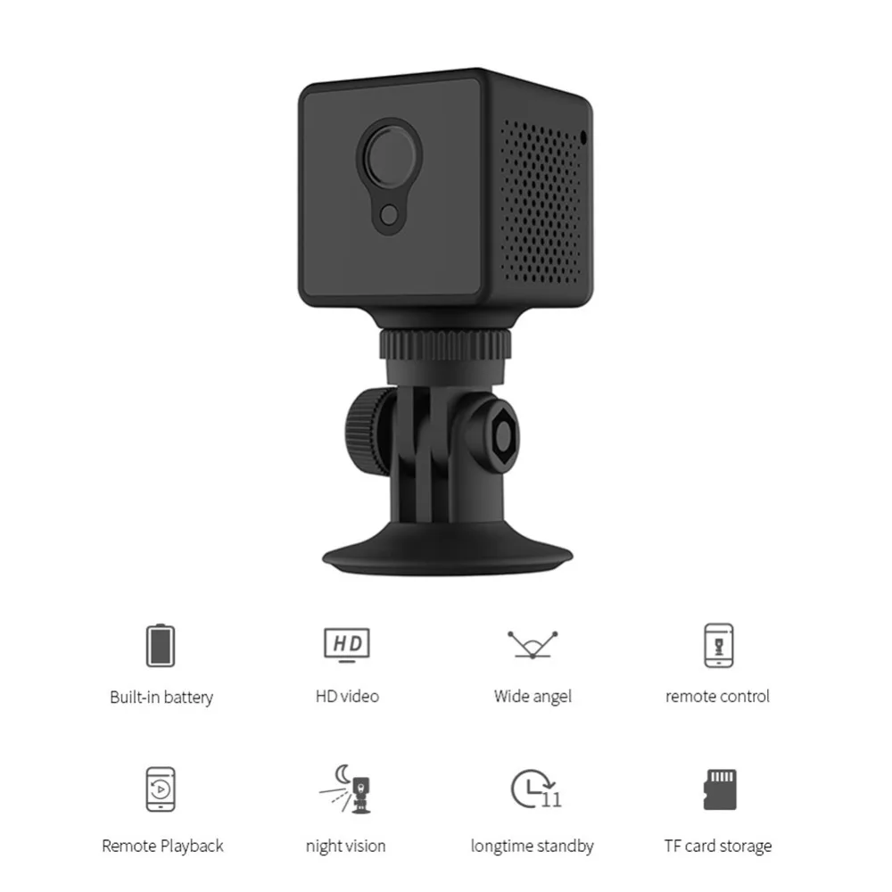 

Camsoy мини-камера ночного видения HD с инфракрасным датчиком движения, беспроводная Wi-Fi видеокамера, IP микро-видеонаблюдение, DVR DV