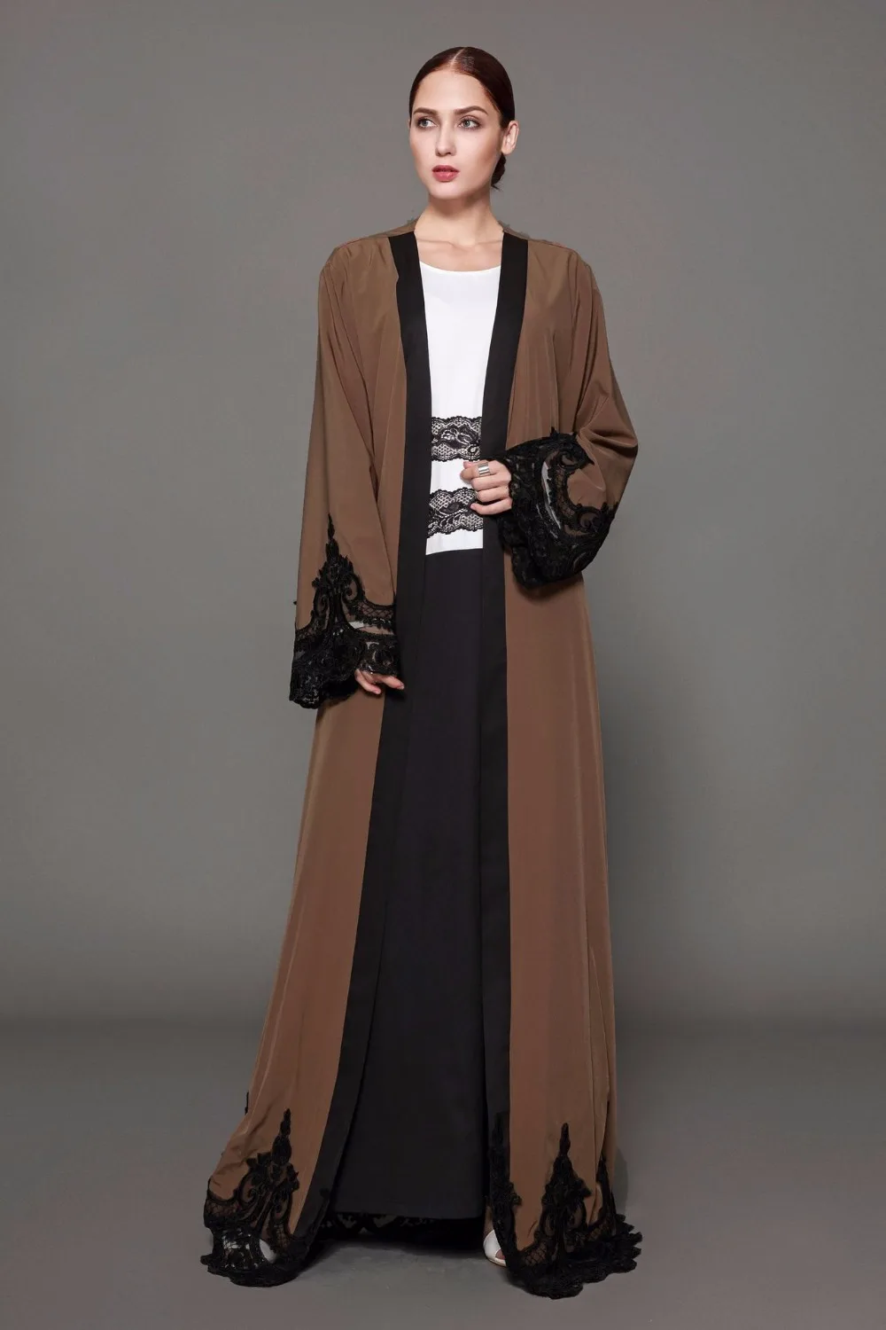 Женское платье кардиган Caftan Marocaine мусульманское большого размера 5XL с