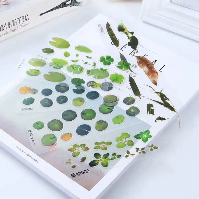 Имитация рыбы листья утенок наклейки смола картина Золотая рыбка поделки своими
