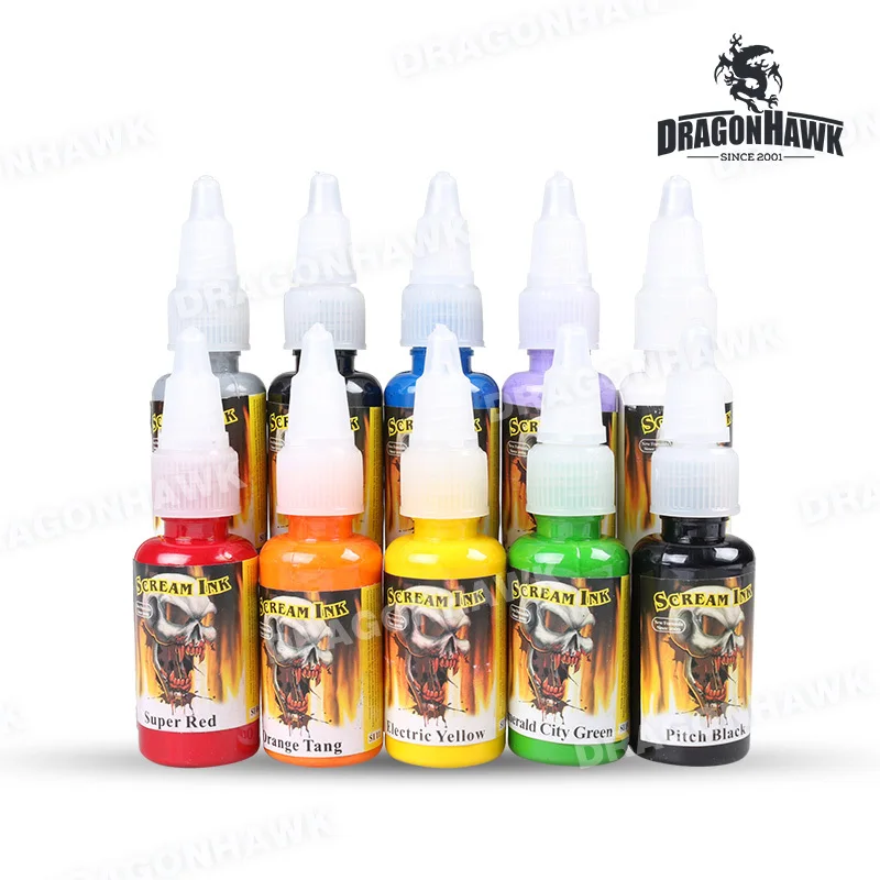 Набор для татуировок с чернилами Scream 10 шт./упаковка 0 5 унции|ink jet transfer paper|bottle
