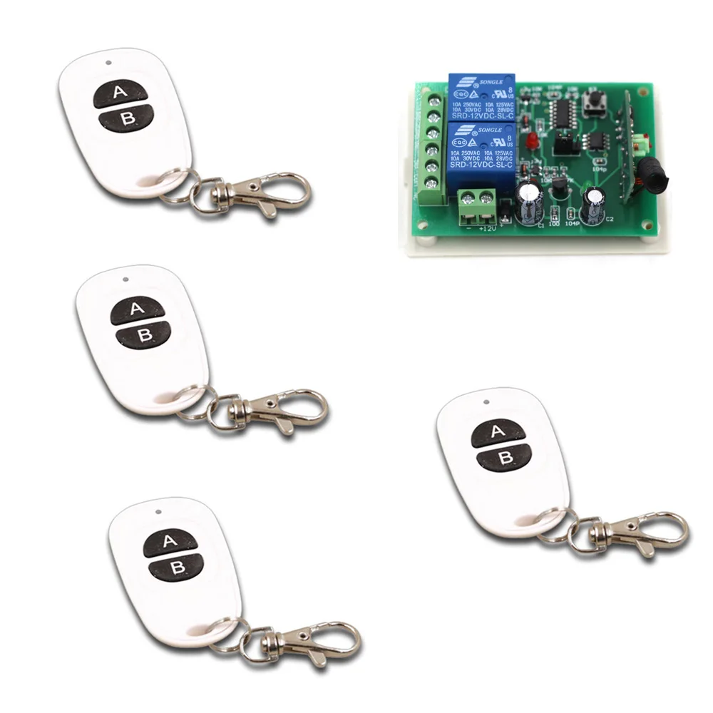 DC 24V 10A Wireless Remote Control Switch Smart Home Lighting System with 4 Transmitters Learning Code For LED Lamp | Обустройство