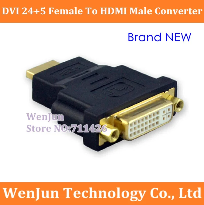 

frees shippng for new DVI 24+5 Female To HDMI Male Gold Converter Adapter High Quality 100pcs/lot