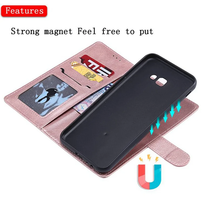 Флип-кошелек кожаный чехол съемный магнитный 2 в 1 для телефона Samsung Galaxy J2 pro J4 J6 J7 J8