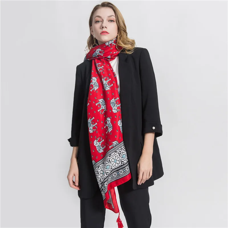 Elephant design party with a multi-purpose cotton and hemp tassel scarf | Аксессуары для одежды