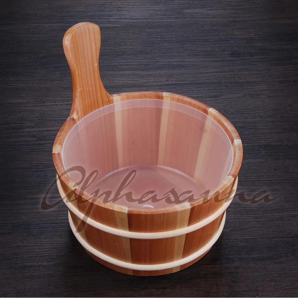 Бесплатная доставка чисто ручной работы для 4L из красного канадского кедра ведро