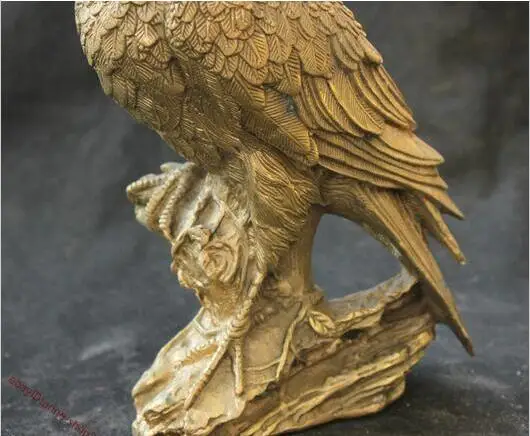 Китайская культура медная Бронзовая статуя птица goshawk Сова Орел скульптура