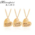 Ожерелье сестер, набор из 3 изделий Big Sis, Midle Sis, Little Sis Three украшения для сестер, уникальный подарок для сестер ручной работы подарки на память
