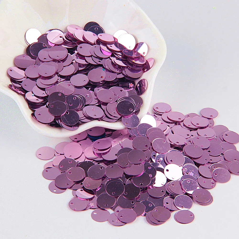 10mm light purple Светильник с пайетками, фиолетовые блестки, 3 мм-25 мм, круглые блестящие блестки, блестки для шитья, свадебные украшения, аксессуары для рукоделия - Цвет: 10mm light purple