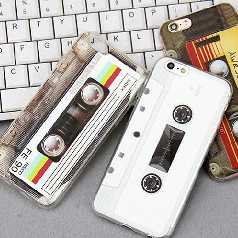 Phone Cases for iPhone 6s 6 Plus 7 8 Vintage Tape Cover Soft Silicon Calculator Cassette Camera For Coque Gamepad |