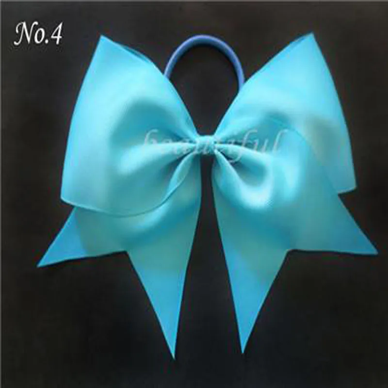 

12pcs BLESSING Happy Girl Boutique Hair Accessories 7 Inch Cheer Leader Bow Elastic