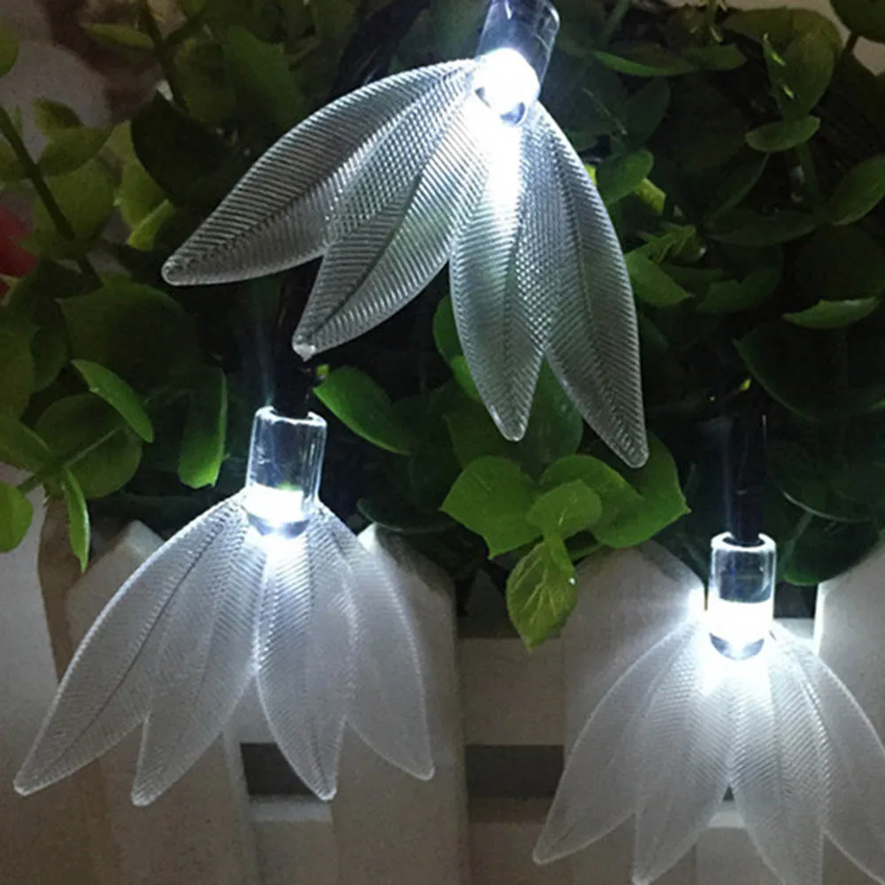 3.5/3M 10/20LEDS Holiday lights Lucky Clover Led Light string Solar/Battery Operated Xmas christmas weddingr fairy decoration DA | Лампы и