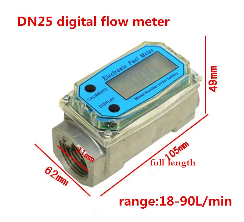 

Digital Turbine Flow Meter Petrol Fuel Gauge Caudalimetro Flowmeter Plomeria Pumping Flow Indicator Sensor Counter DN40 G1.5