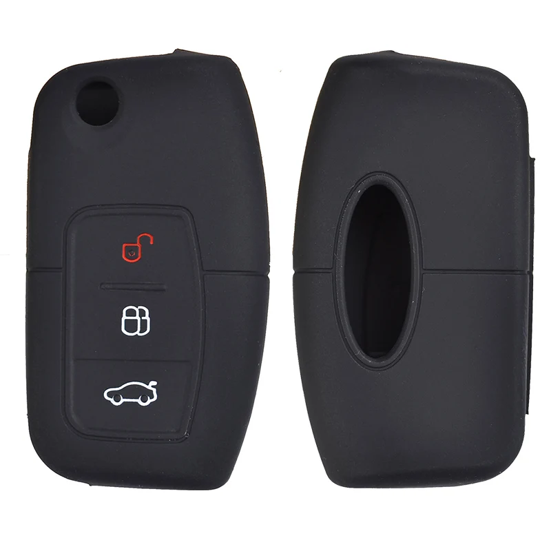 Силиконовый чехол для ключей Ford Fiesta Focus Mondeo Falcon B Max C S Eco Sport Galaxy Territory Keyless Fob Shell|fob