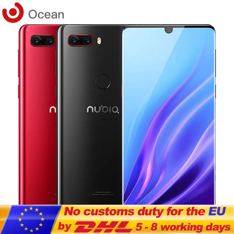 Оригинальный zte Nubia Z18 мобильного телефона 4G LTE Snapdragon 845 8 Гб Оперативная память 128