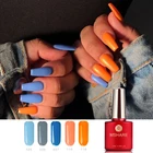 MSHARE синий оранжевый серия Гель-лак для ногтей Полупостоянный отмачиваемый лак для ногтей УФ светодиодный Профессиональный Гель-лак