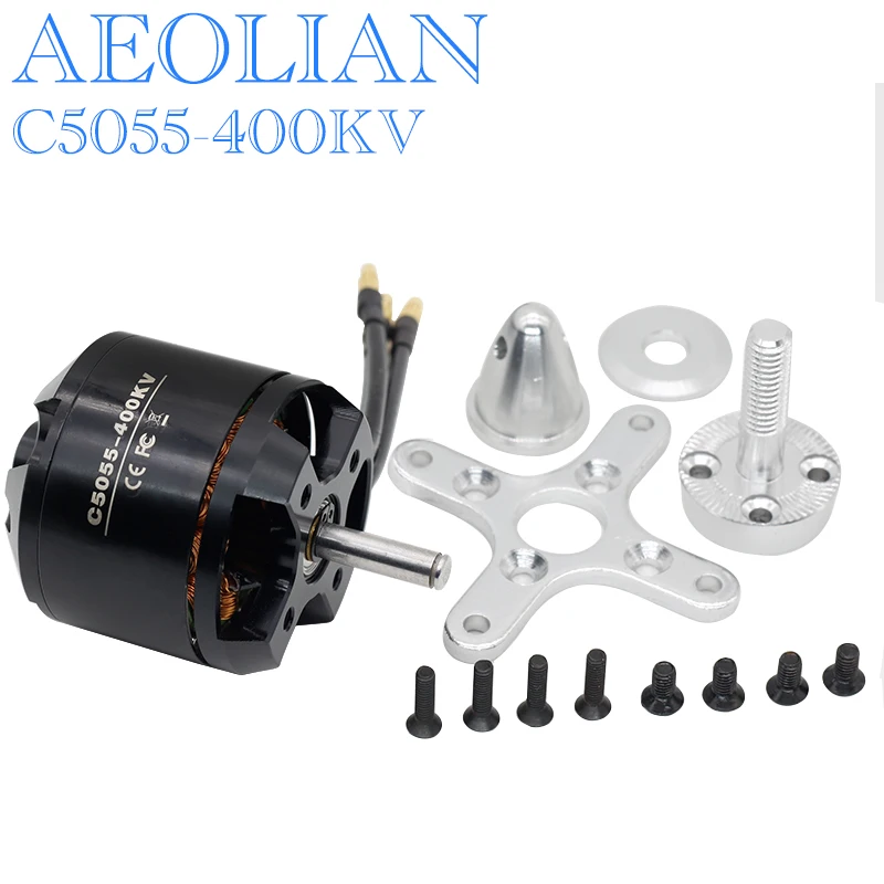 Aeolian C5055-400KV 14 Poles Brushless Motor for RC Excavator, Forklift, Truck Airplane Fixed-Wing