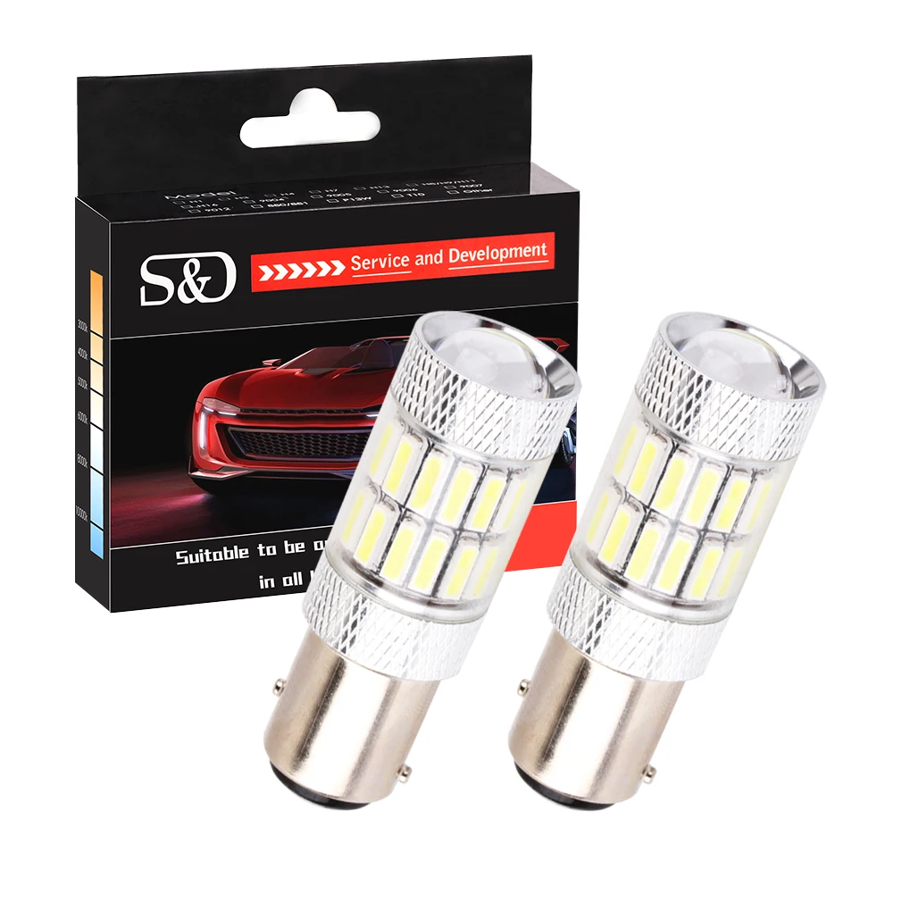 S& D 2 шт. 1157 BAY15D P21/5 Вт светодиодный обратный резервный светильник CANBUS OBC противотуманный задний поворотный тормоз без ошибок супер яркий автомобильный светильник D030