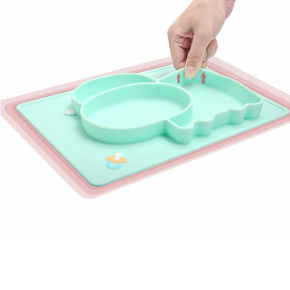 1 шт. детская тарелка для ужина Детская мультяшная адсорбционная посуда миска